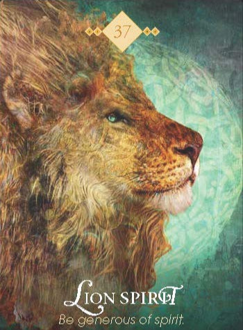 lisa's tarot lion spirit oracle card